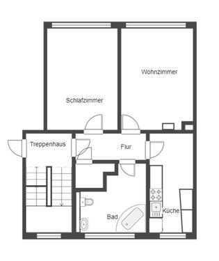 Foto - 2 Zimmer Etagenwohnung zur Miete in Kranichfeld