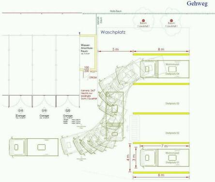 Foto - Stellplatz – Wohnmobile LKW Anhänger – ohne Dach Außen