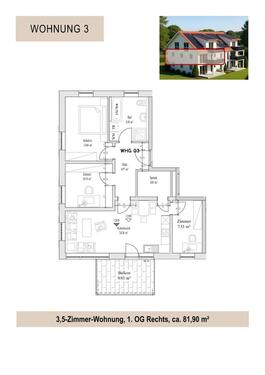 Foto - 3.5 Zimmer Etagenwohnung zur Miete in Kammlach