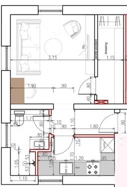 Foto - 1-Zimmer-Wohnung zu vermieten in Friesenheim – 31 m²