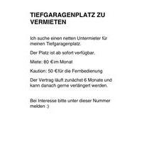 Tiefgaragenplatz zur Untermiete, Nähe LGS - Landau in der Pfalz