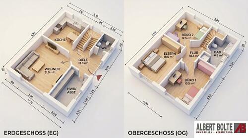 Foto - 4 Zimmer Doppelhaushälfte zur Miete in Uplengen