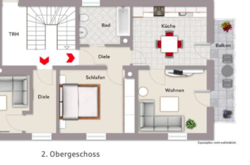 Foto - 2,5 Zimmer Wohnung mit Balkon in Hollfeld zu vermieten