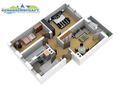 Foto - 3 Zimmer Etagenwohnung zur Miete in Freiberg