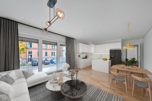 Foto - Erstbezug - 3-Zimmerwohnung mit Einbauküche und Balkon am zukünftigen Gleisbogenpark
