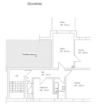 Foto - Helle 3-Zimmer-Wohnung mit Südbalkon, Wunderburg (in Renovierung)