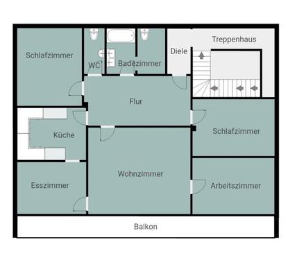 Foto - Erstbezug nach Sanierung mit EBK und Balkon: schöne 5-Zimmer-Wohn