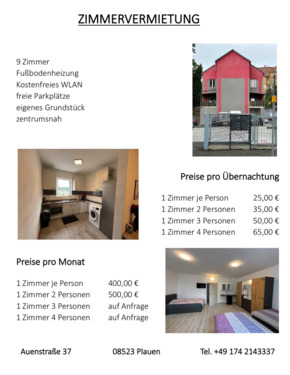 Foto - Monteurzimmer, Zimmervermietung, Unterkunft