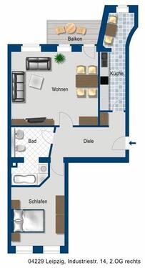 Foto - Einziehen und Wohlfühlen - 2 Zimmer frisch renoviert mit Balkon!