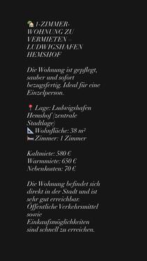 Foto - Einzimmerwohnung ab sofort zur Miete verfügbar