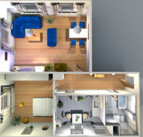 Charmante 2-Zimmer-Wohnung mit Einbauküche, Kachelofen & medit - Großschönau