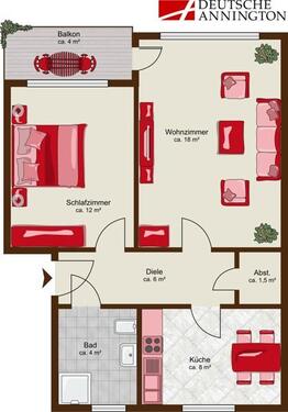 Foto - 2 Zimmer Erdgeschoßwohnung in Hannover