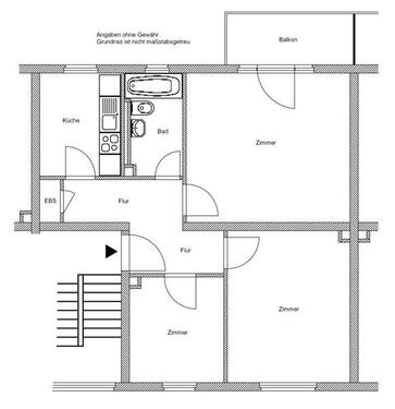 Foto - 3 Zimmer Etagenwohnung zur Miete in Frankfurt am Main
