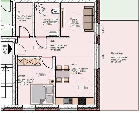 Foto - 2 Zimmer Erdgeschoßwohnung zur Miete in Rhauderfehn