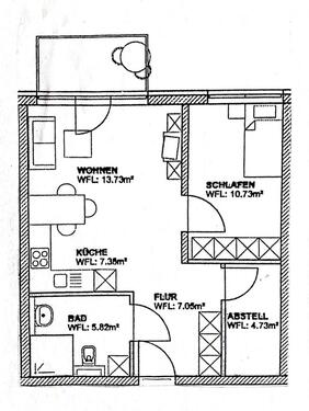 Foto - 2 Zimmer Etagenwohnung zur Miete in Kranzberg