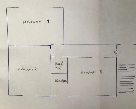 Foto - Billstedt, 3-Zi.-Wohnung,zentral zum Hbf.
