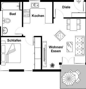 Foto - Provisionsfrei: Stadtnah Wohnen – Inkl. Terrasse & TG