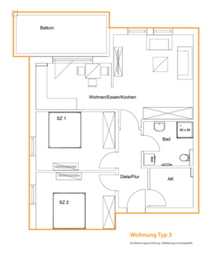 Foto - 3 Zimmer Etagenwohnung zur Miete in Korswandt