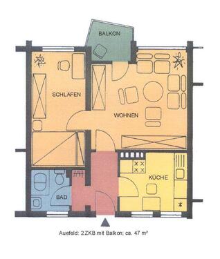 Foto - Hübsche 2-Zimmer-Wohnung im 4. Obergeschoss