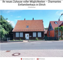 MIETKAUF; MIETE; KAUF! HAUS MIT GRUNDSTÜCK IM HARZ VIEL WALD !!!! - Ellrich