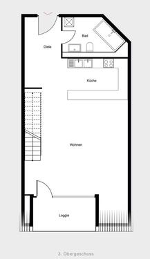 Foto - Moderne Maisonette-Wohnung mit Einbauküche & Balkon Am Bahnhof