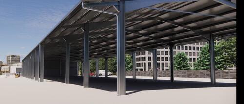 Foto - Carport Stellplatz Lager überdacht Wohnmobil Boot Auto LKW