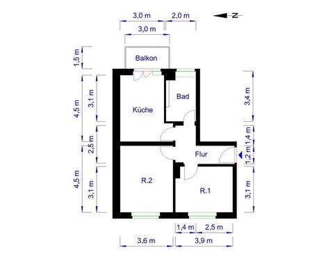 Foto - Etagenwohnung in Magdeburg zur Miete