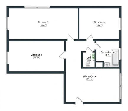 Foto - 3 Zimmer Etagenwohnung in Nattheim
