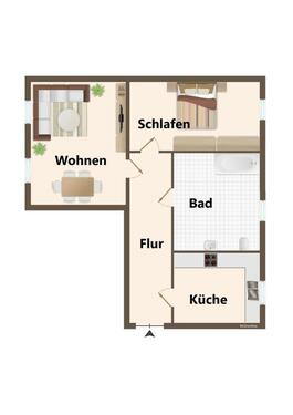 Foto - Großzügig geschnittene 2-Zimmer-Wohnung!