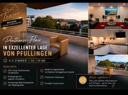 Foto - 4,5 Zimmer- Wohnung mit Penthouse Flair in Pfullingen + Garage