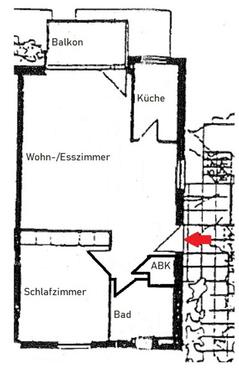 Foto - 2-RW mit Balkon am Auwald - 547,00 EUR Kaltmiete,