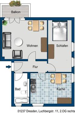 Foto - Etagenwohnung zur Miete in Dresden