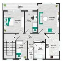 4 - Zimmer Wohnung Töging Mühldorf - Töging am Inn