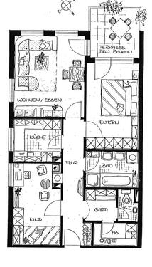 Foto - Schöne 3,5 Zimmer Wohnung mit Balkon in Scheidegg