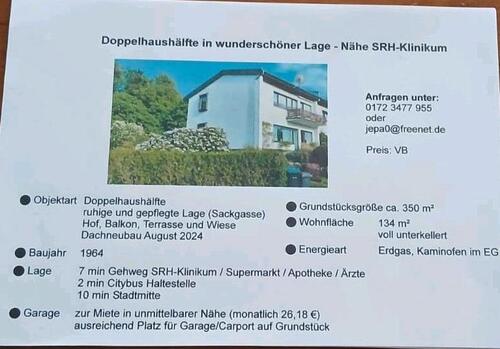 Foto - Immobilie Doppelhaushaelfte zu verkaufen