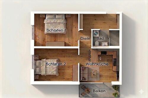 Foto - 3 Zimmer Etagenwohnung zur Miete in Neukirchen vorm Wald