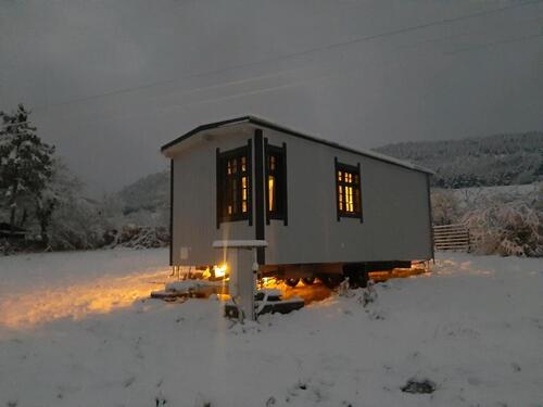 Foto - Tinyhaus, Tinyhouse, Seniorenhaus, winterfest, Finanzierung mgl.