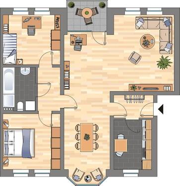 Foto - 3 Zimmer Etagenwohnung zur Miete in Wilhelmshaven