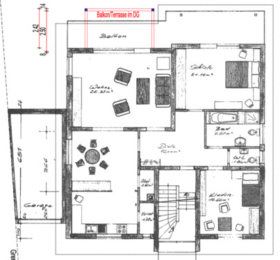 Foto - Schöne 3-Zimmer EG-Wohnung mit Balkon in herrlicher Aussichtslage