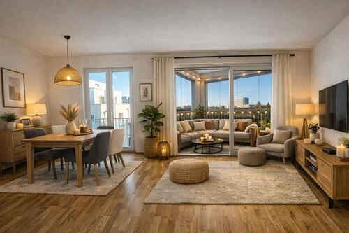 Foto - Exklusive 2‑Zimmer‑Wohnung mit schließbarer Loggia, Parkett&Küche