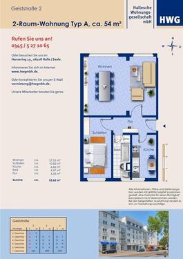 Foto - Etagenwohnung in Halle (Saale) zur Miete