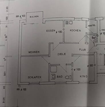 Foto - 3-Zimmer Whg. 82m2 - 1.200,00 EUR Kaltmiete,