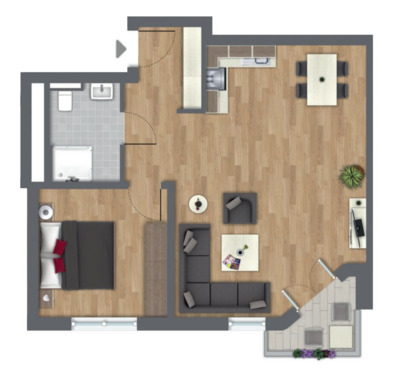 Foto - 2 Zimmer Etagenwohnung zur Miete in Wedel