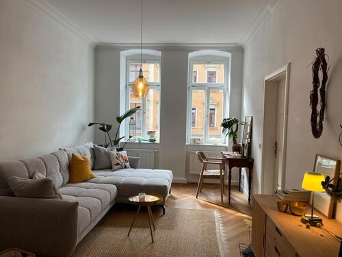 Foto - 2-Raumwohnung mit Parkett, Balkon, Einbauküche in der Johannstadt