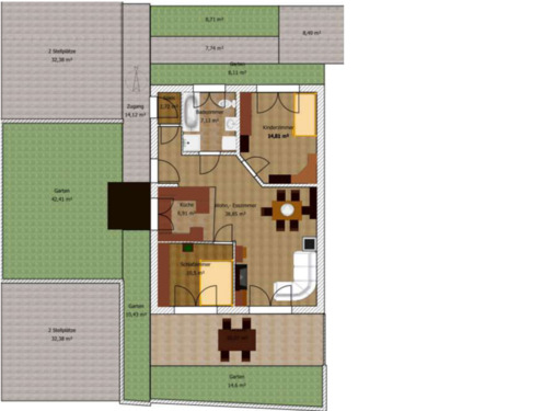 Foto - 3 Zimmerwohnung mit Terrasse und EBK von privat zu vermieten