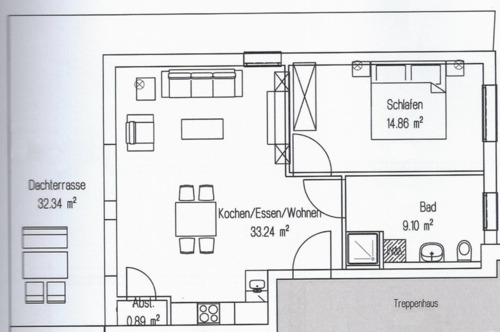 Foto - Penthouse-Wohnung - 780,00 EUR Kaltmiete,
