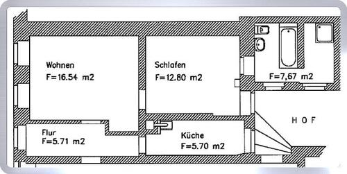 Foto - 2 Zimmer Etagenwohnung zur Miete in Mittweida