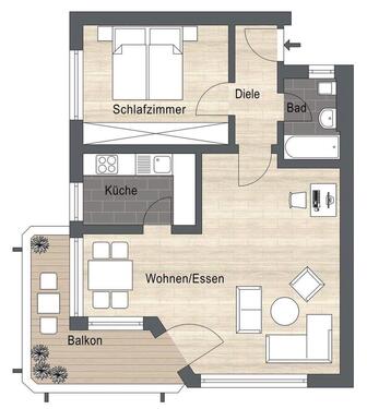 Foto - 2 Zimmer Hochparterre zum Kaufen in Ingolstadt
