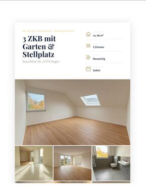 Foto - 3 Zimmer Dachgeschoßwohnung zur Miete in Siegen