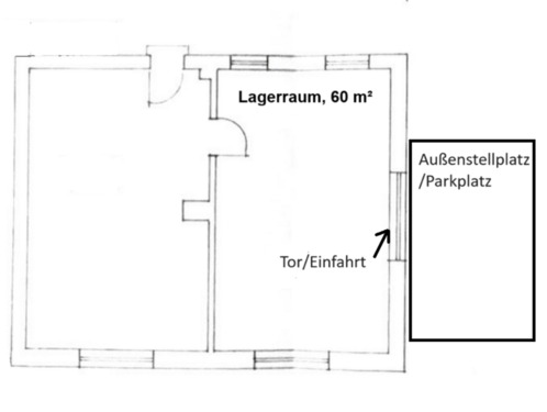 Foto - Lager, Halle, Lagerraum, 60m² - Strom, Wasser, Internet, Heizung